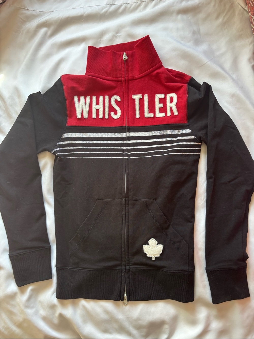47 Whistler Kids Jacket Red and Black with Reflective Stripes